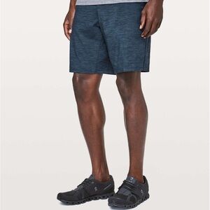 Lululemon Pace Breaker Short *Linerless 9" Inseam Heather Iron Blue/Navy Men XL